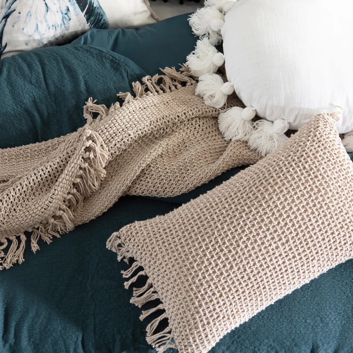 Calypso Cotton Knit Throw