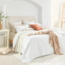Camden White Coverlet Set