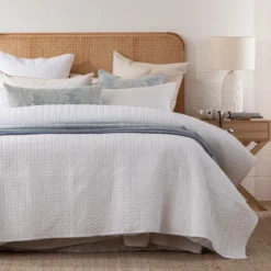 Camden White Coverlet Set