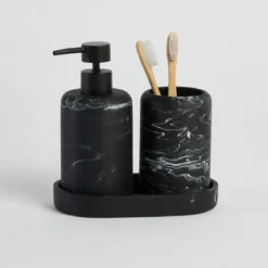 Capri Black 3 Piece Bathroom Set