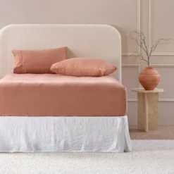 Caramel Cotton Flannelette Fitted Sheet