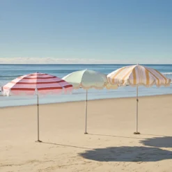 Carmelita Scalloped Fringed Beach Umbrella