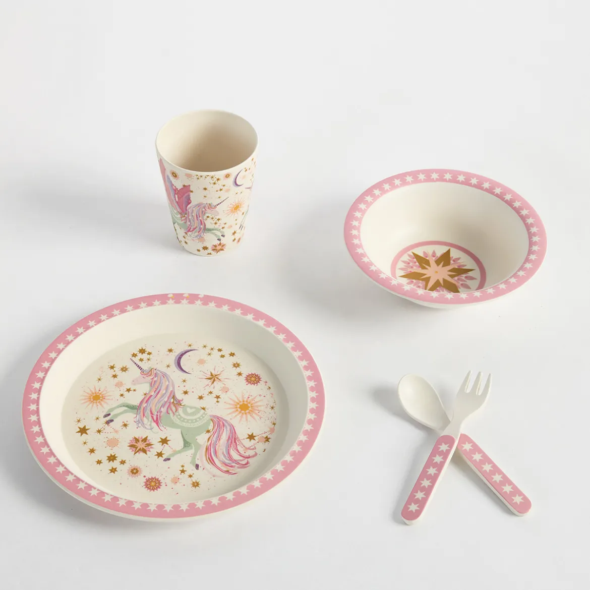 Celestial Unicorn 5 Piece Dinnerware Set