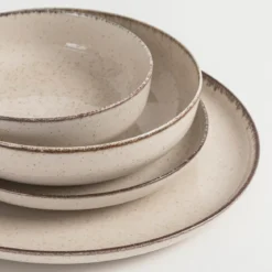 Ceramic Speckle Moonbeam Dinnerware