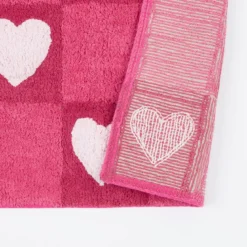 Checkered Hearts Bath Mat