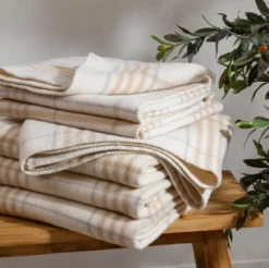 Check 460gsm Australian Wool Blanket