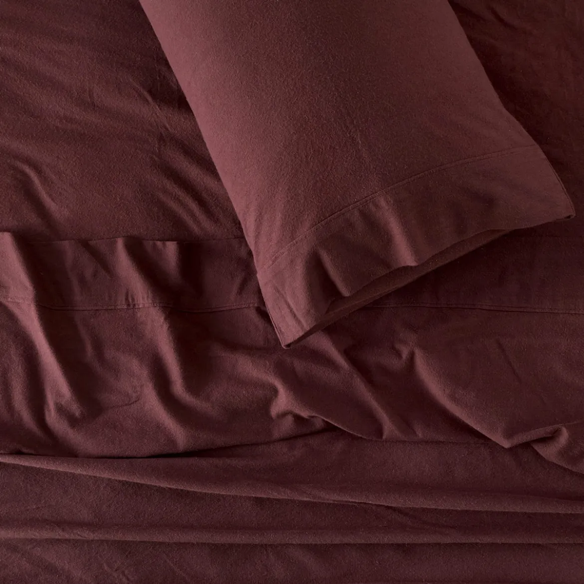 Chocolate Cotton Flannelette Sheet Set
