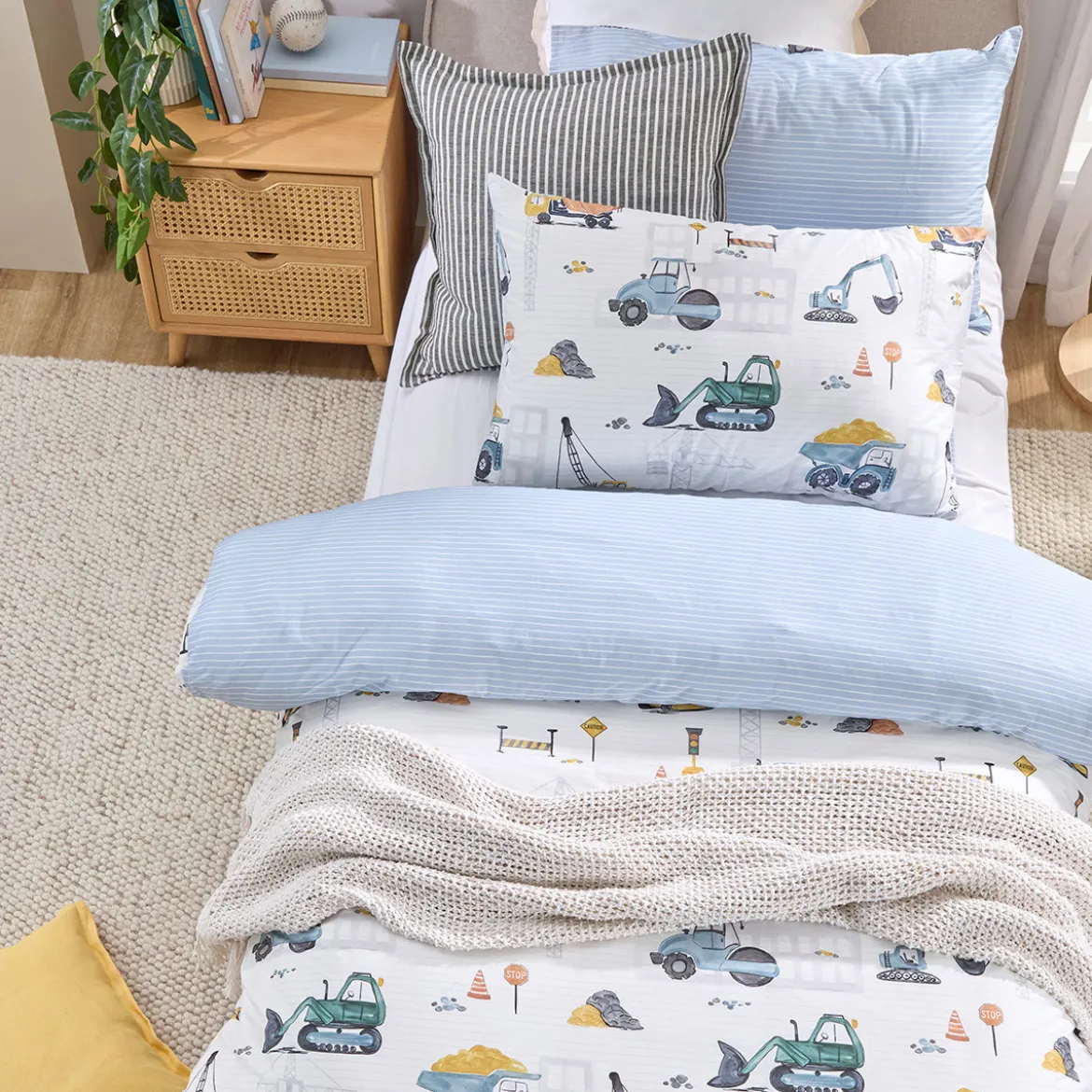 Construction Zone Quilt Cover Set