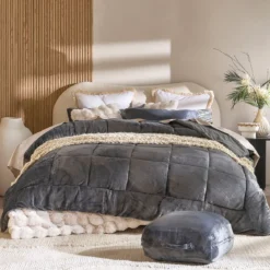 Cosy Cube Charcoal Comforter Set
