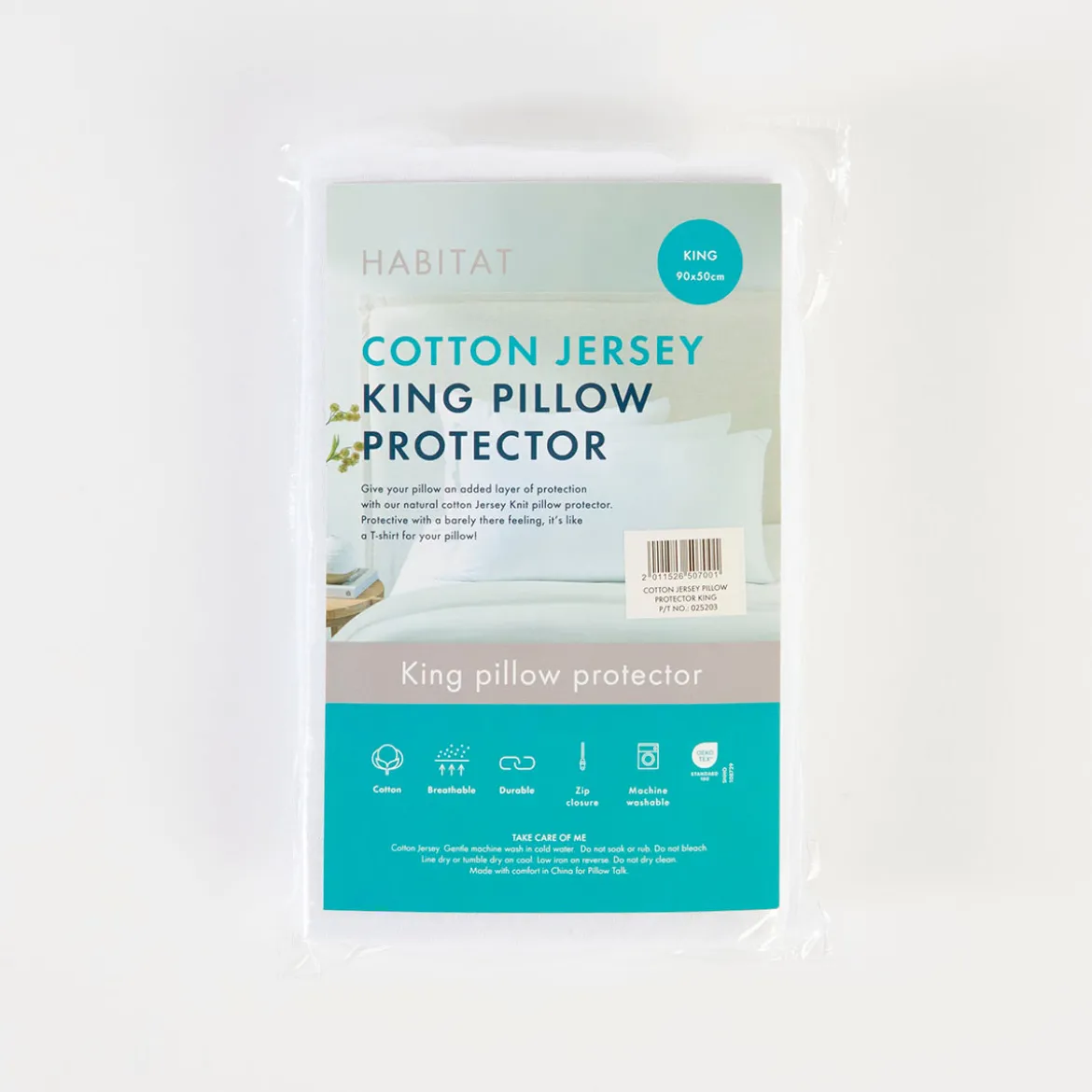Cotton Jersey King Pillow Protector