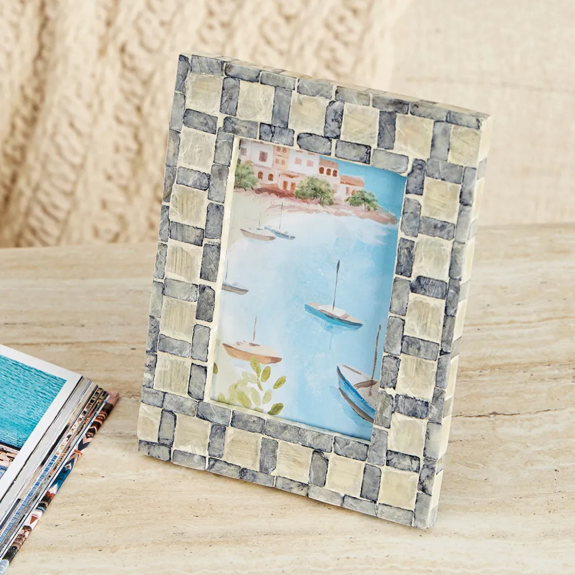 Cova Check Photo Frame