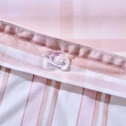 Daisy Reversible Check/Stripe Quilt Cover Set