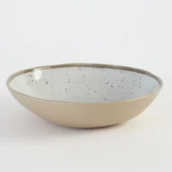 Dapple White Bamboo Melamine Outdoor Serveware
