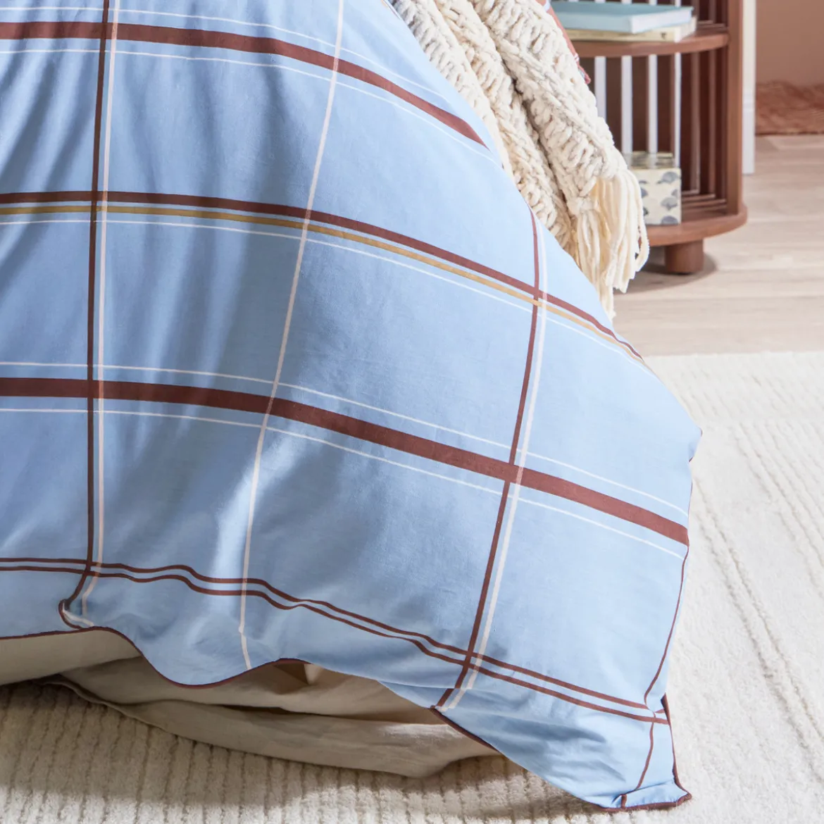 Dawson Reversible Check/Stripe Quilt Cover Set