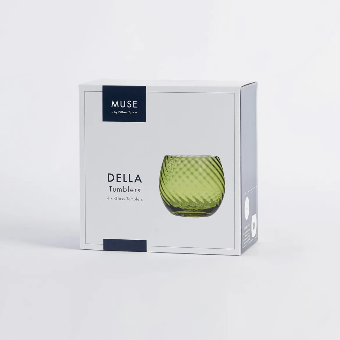 Della Green Tumbler Glass Set of 4