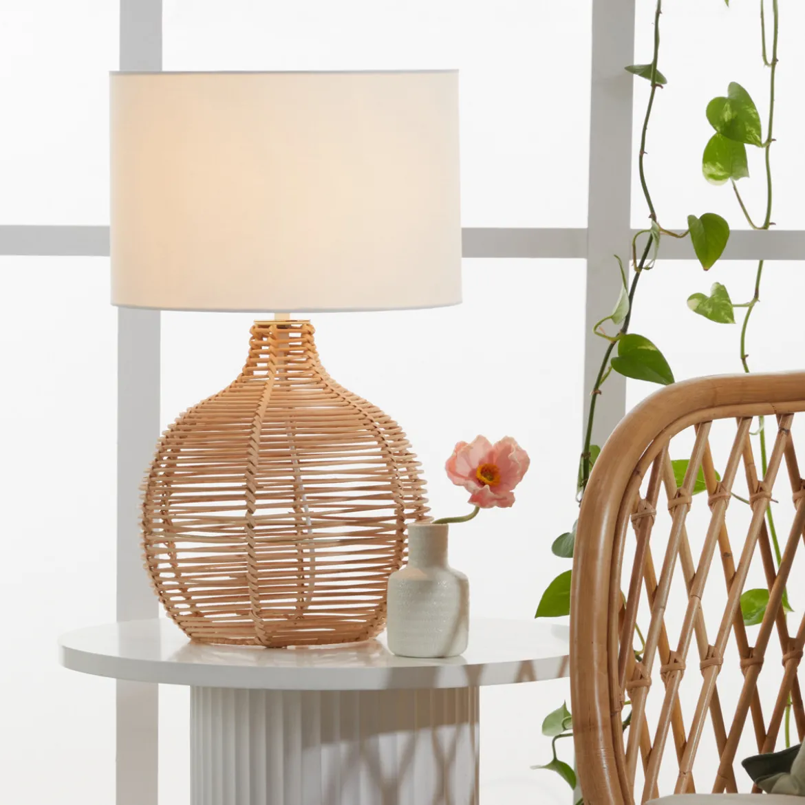 Douglas 50cm Rattan Table Lamp