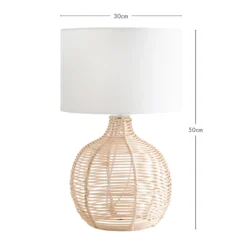 Douglas 50cm Rattan Table Lamp