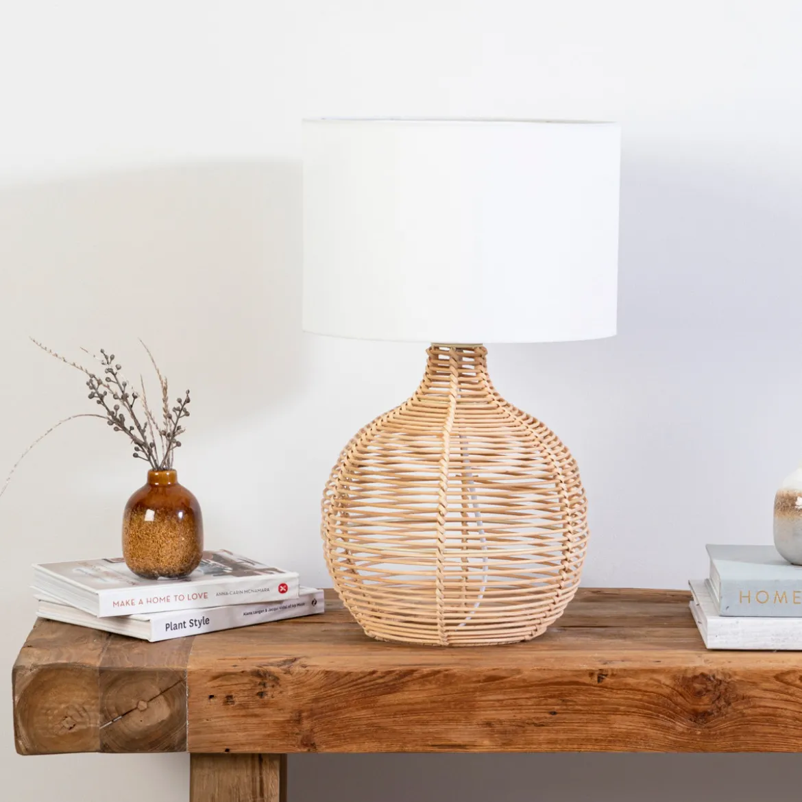 Douglas 50cm Rattan Table Lamp