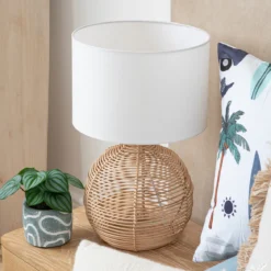 Douglas 50cm Rattan Table Lamp