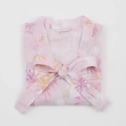 Dusk Palm Linen Cotton Kimono