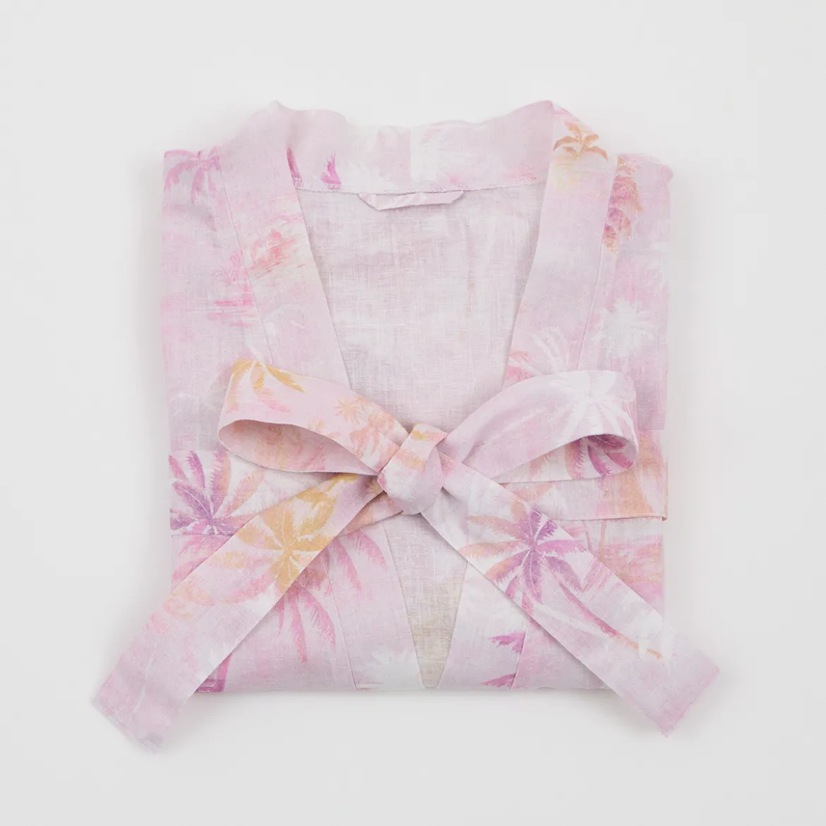 Dusk Palm Linen Cotton Kimono