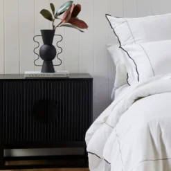 Dutton Black Bedside Table
