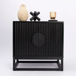 Dutton Black Bedside Table