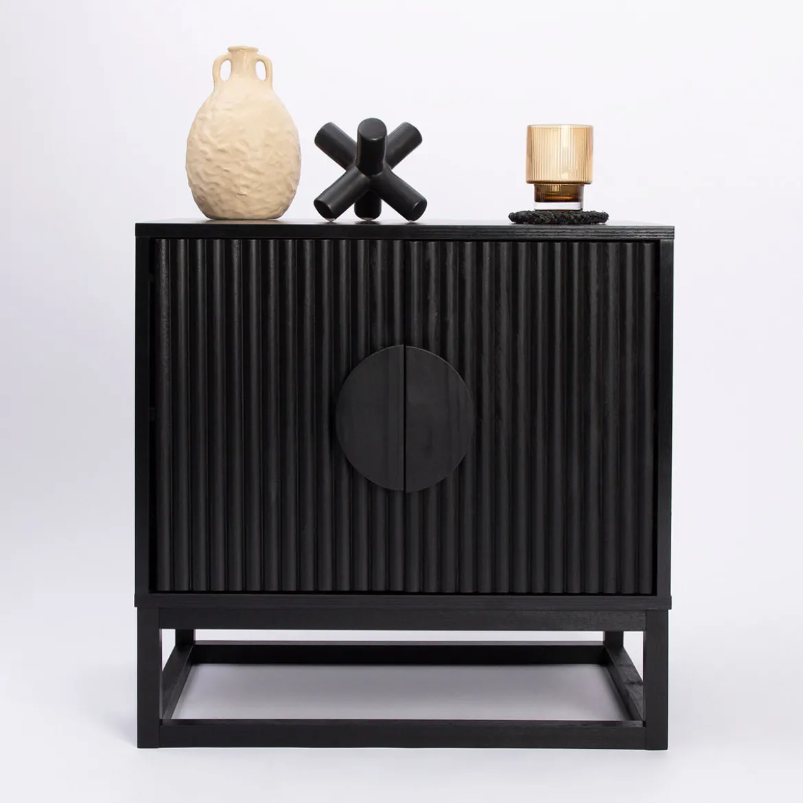 Dutton Black Bedside Table