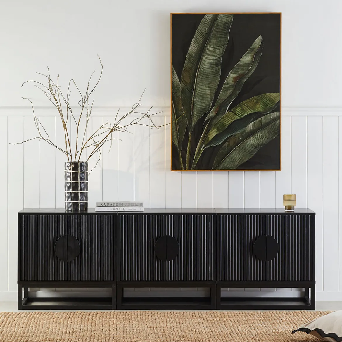 Dutton Black Bedside Table