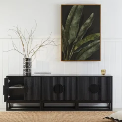 Dutton Black Bedside Table