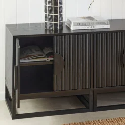 Dutton Black Bedside Table