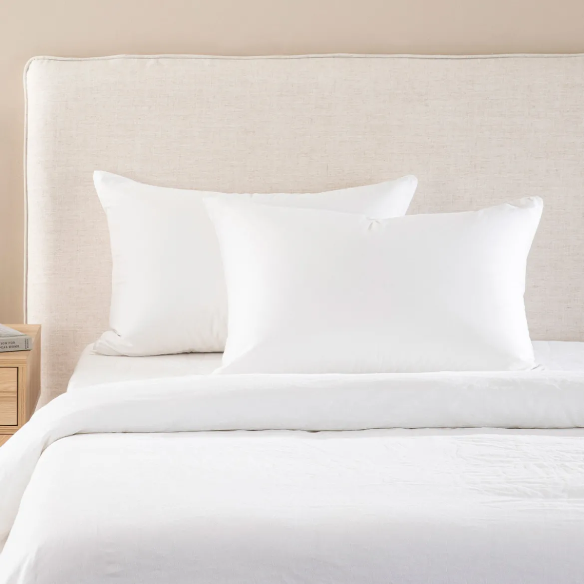 Eco Living Bamboo Cotton Pillow Protector Pair