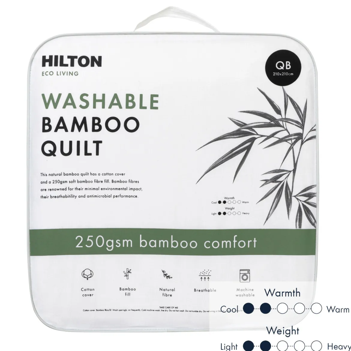 Eco Living 250gsm Washable Bamboo Quilt