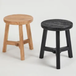 Elec Elm Wood Stool