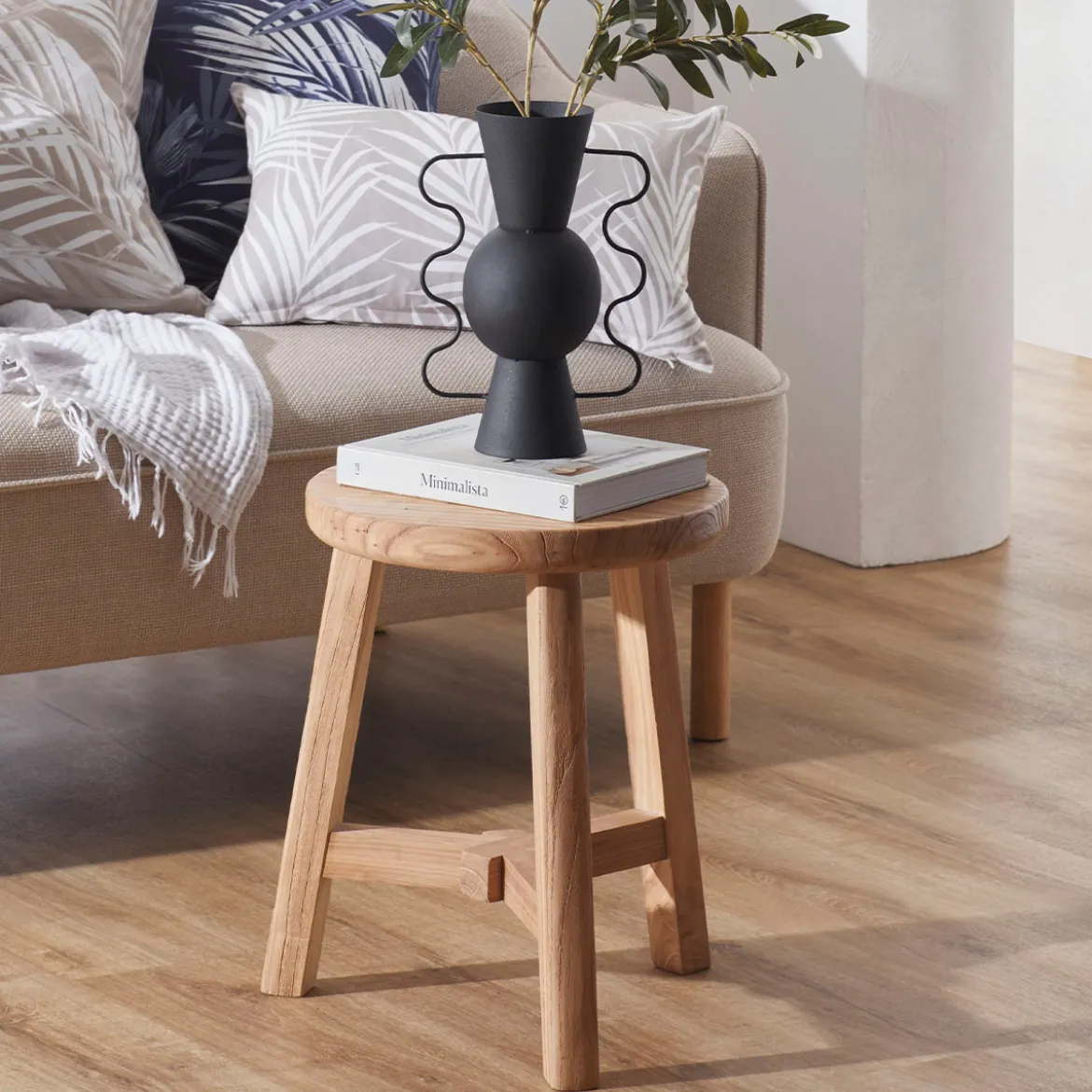 Elec Elm Wood Stool