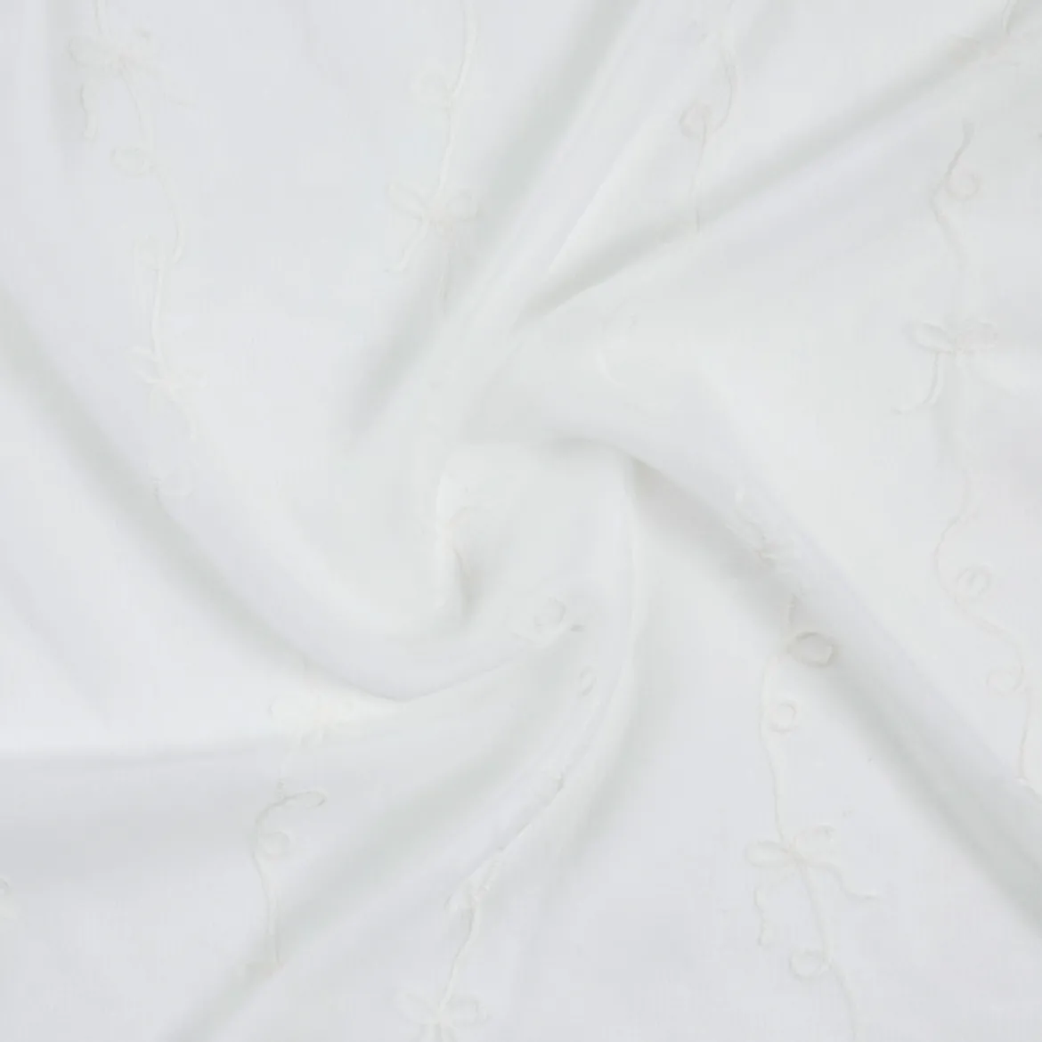 Ellie Bow Embroidered Sheer Curtain Set of 2