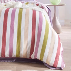 Emerie Reversible Stripe Quilt Cover Set