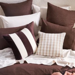 European Linen Chocolate Quilt Cover Set