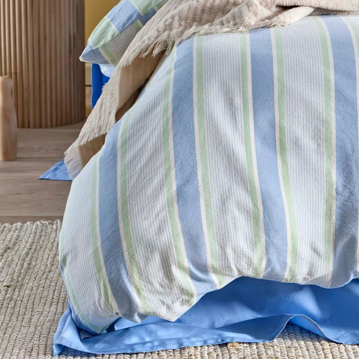 Finn Reversible Stripe Quilt Cover Set