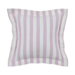 Frankie Mauve White Stripe Feather Cushion