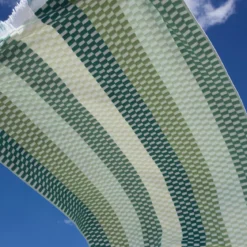 Gaia Green Check Popcorn Beach Towel