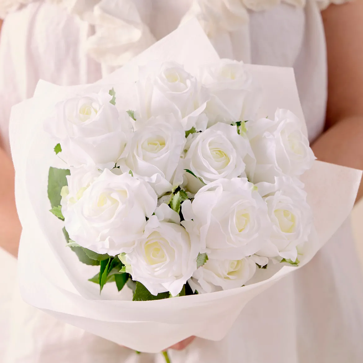 Gracie White Artificial Flower Bouquet
