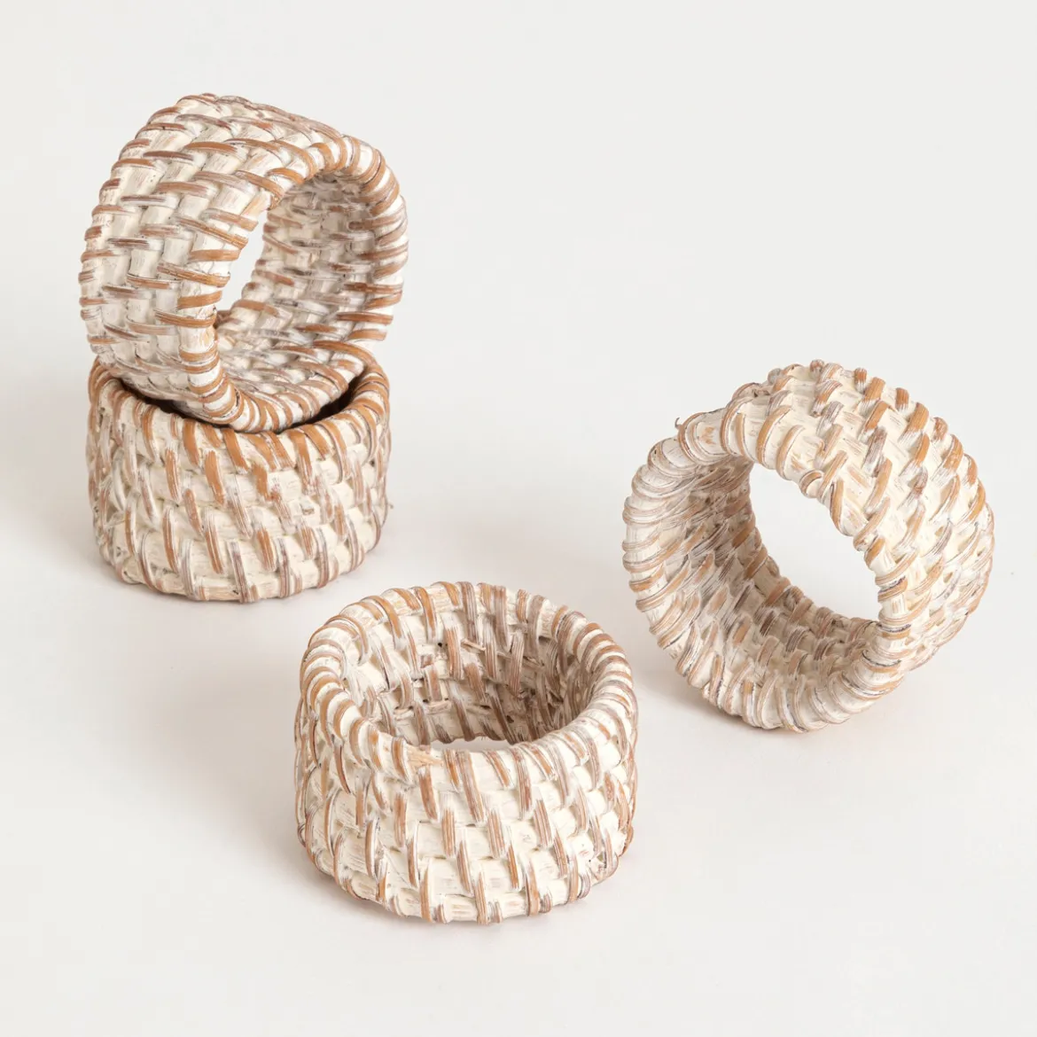 Grove Whitewash Napkin Ring Set of 4