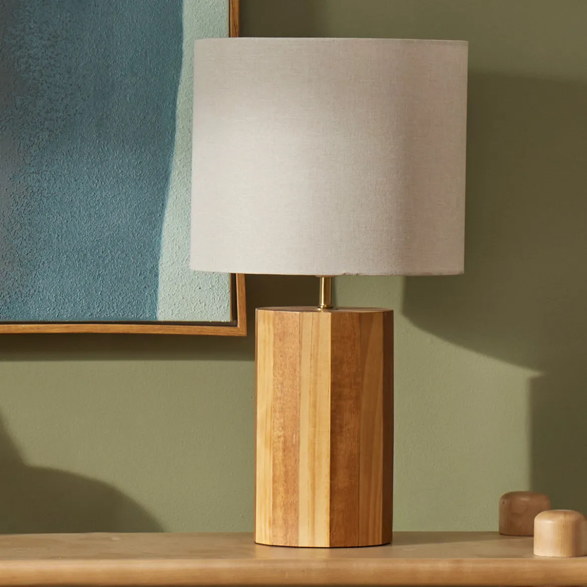 Hades 48cm Wooden Table Lamp