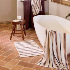 Harley Natural & Black Stripe Bath Mat