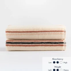 Harley Natural & Black Stripe Towel Range