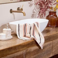 Harley Natural & Black Stripe Towel Range