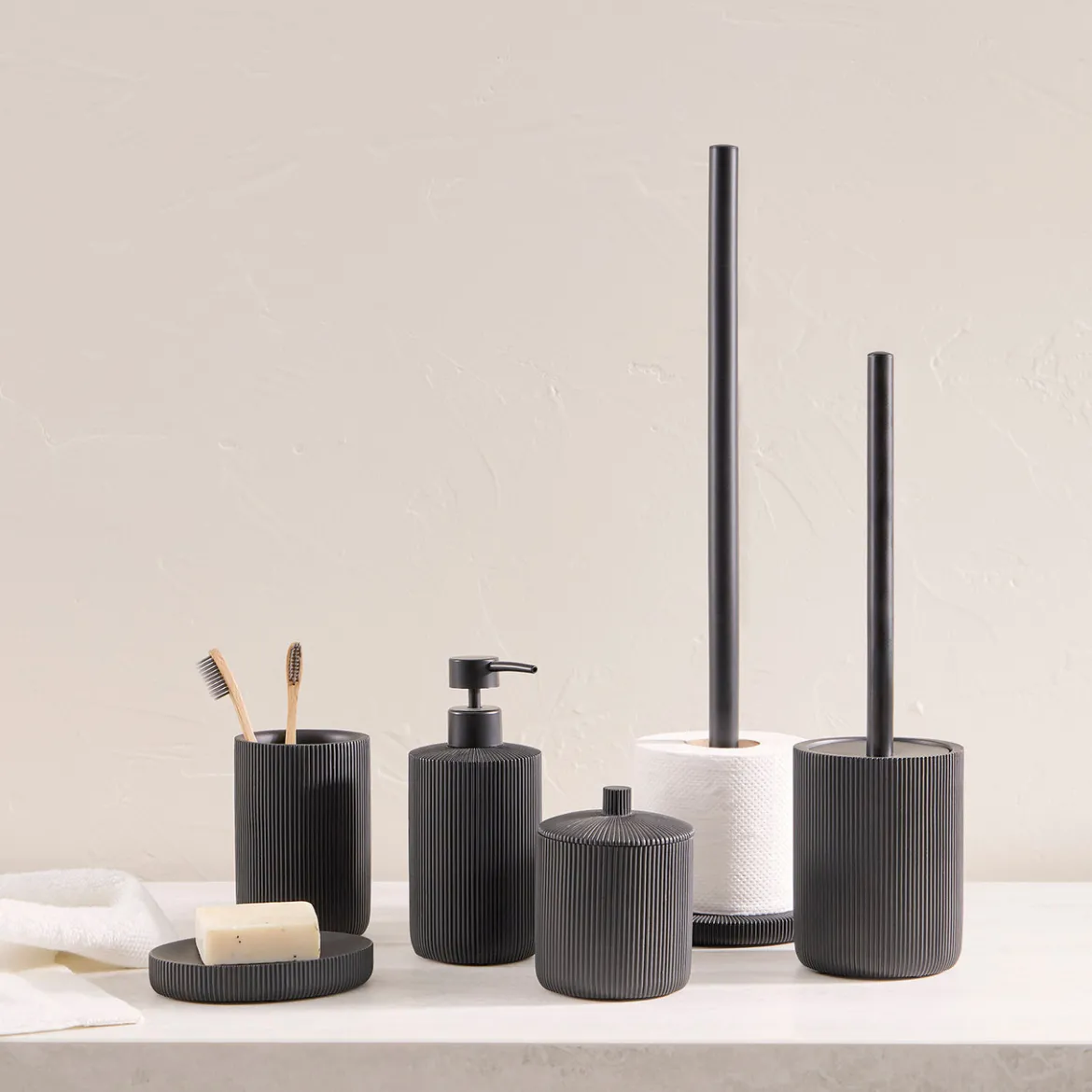 Harlow Ribbed Bathroom Accessories