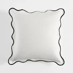 Harper Scallop White European Pillowcase