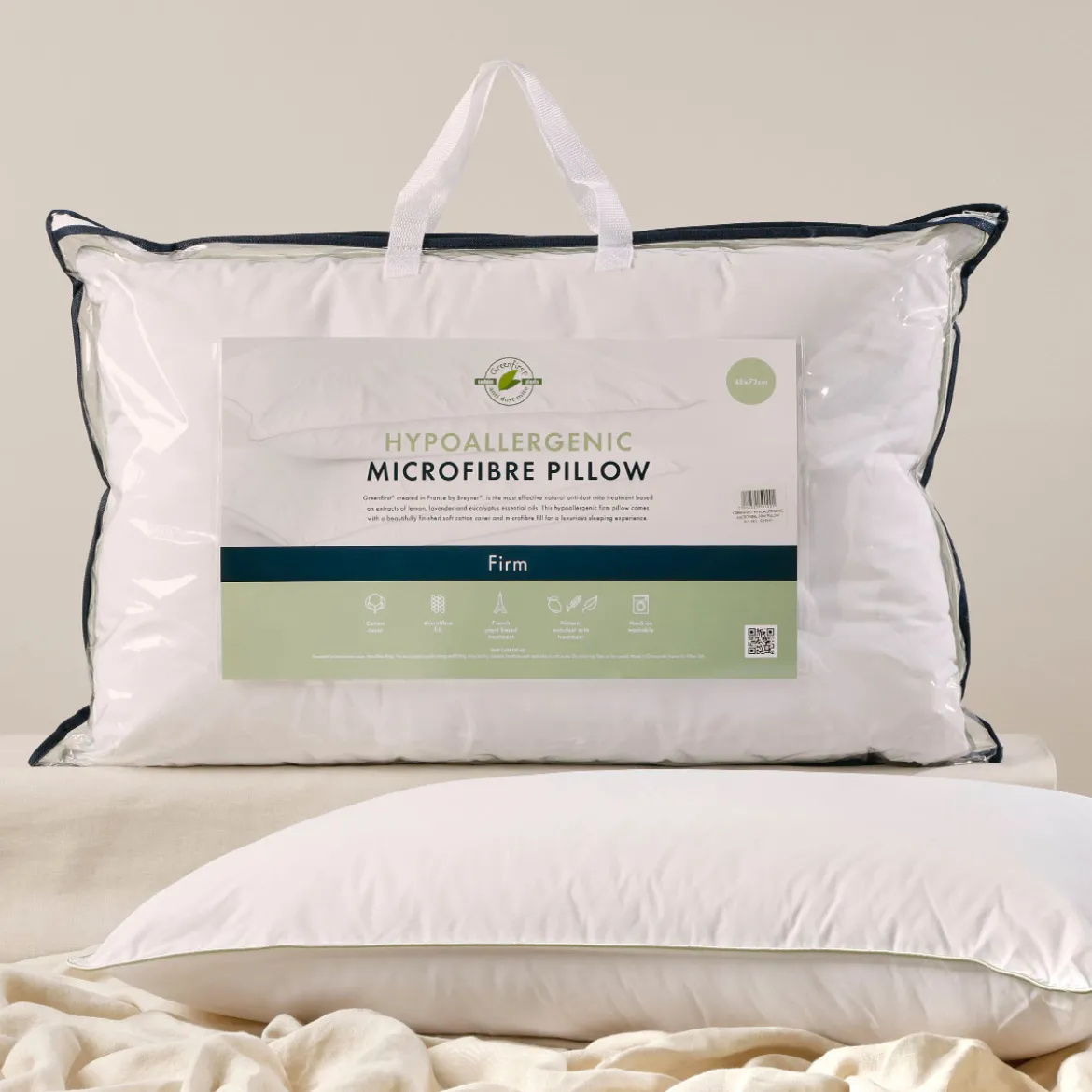Hypoallergenic Microfibre Firm Pillow